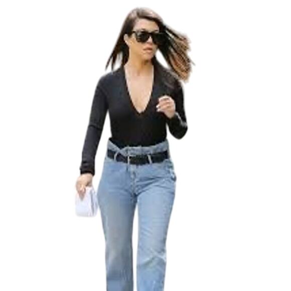 RtA Dexter Half Belt Boyfriend Jeans XS Blue 100% Cotton NWT - Picture 6 of 6